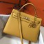 Hermes Kelly 32cm Bag In Yellow Epsom Leather GHW JM491io40