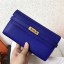 Hermes Kelly Classic Long Wallet In Blue Electric Epsom Leather JM1493yC28