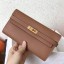 Hermes Kelly Classic Long Wallet In Brown Epsom Leather JM404Kd37