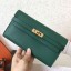 Hermes Kelly Classic Long Wallet In Malachite Epsom Leather JM1312cC72