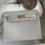 Hermes Kelly Danse II Bag In Pearl Grey Evercolor Calfskin JM185tu77