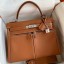 Hermes Kelly Lakis 32 Handmade Bag In Gold Swift Calfskin JM106Kd37