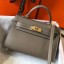 Hermes Kelly Mini II Bag In Taupe Grey Epsom Leather GHW JM1805Qh97