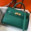 Hermes Kelly Mini II Bag In Vert Vertigo Epsom Leather GHW JM204Ix66
