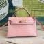 Hermes Kelly Mini II Handmade Bag In Nude Alligator Crocodile JM1963NR41