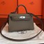 Hermes Kelly Mini II Handmade Bag In Taupe Epsom Leather JM22yH13