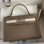 Hermes Kelly Mini II Sellier Bicolor Handmade Bag in Taupe and Craie Epsom Calfskin JM1874Mw52