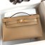Hermes Kelly Pochette Handmade Bag In Biscuit Swift Calfskin JM1185pB23