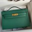Hermes Kelly Pochette Handmade Bag In Malachite Epsom Calfskin JM1453jq27