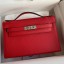 Hermes Kelly Pochette Handmade Bag In Red Epsom Calfskin JM1828Yd28