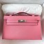 Hermes Kelly Pochette Handmade Bag In Rose Confetti Epsom Calfskin JM1152SP97