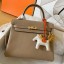 Hermes Kelly Retourne 25 Handmade Bag In Grey Swift Calfskin JM1028fj51