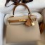 Hermes Kelly Sellier 25 Bicolor Bag in Trench and Gold Epsom Calfskin JM1927uZ84