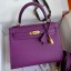 Hermes Kelly Sellier 25 Handmade Bag In Anemone Epsom Calfskin JM1707KD87