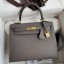 Hermes Kelly Sellier 25 Handmade Bag In Etain Epsom Calfskin JM665OO68