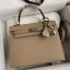 Hermes Kelly Sellier 25 Handmade Bag In Trench Epsom Calfskin JM1722Wx63