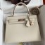 Hermes Kelly Sellier 28 Handmade Bag In Craie Evercolor Calfskin JM1607Yf74