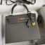 Hermes Kelly Sellier 28 Handmade Bag In Etain Epsom Calfskin JM630zZ68