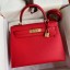 Hermes Kelly Sellier 28 Handmade Bag In Red Epsom Calfskin JM613Qh97