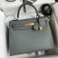 Hermes Kelly Sellier 28 Handmade Bag In Vert Amande Epsom Calfskin JM814Gp37