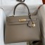 Hermes Kelly Sellier 32 Handmade Bag In Taupe Epsom Calfskin JM1481Oq54