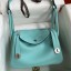 Hermes Lindy 26 Handmade Bag In Blue Atoll Swift Calfskin JM1851DU34