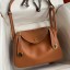 Hermes Lindy 26 Handmade Bag In Gold Swift Calfskin JM1502qq80