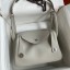 Hermes Lindy 26 Handmade Bag In Pearl Grey Clemence Leather JM1886Up15