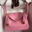 Hermes Lindy 26 Handmade Bag In Rose Confetti Swift Calfskin JM1447vU99