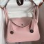 Hermes Lindy 26 Handmade Bag In Rose Sakura Swift Calfskin JM1105xJ94