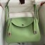 Hermes Lindy 26 Handmade Bag In Vert Cypres Clemence Leather JM711FW33