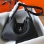 Hermes Lindy 26cm Bag In Black Clemence Leather JM2046SP97