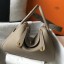 Hermes Lindy 30cm Bag In Gris Tourterelle Clemence Leather GHW JM23XZ90
