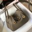 Hermes Lindy Mini Bag In Taupe Clemence Leather GHW JM1464kv47
