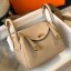 Hermes Lindy Mini Bag In Trench Clemence Leather GHW JM832kK84