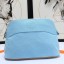 Hermes Medium Bolide Travel Case In Blue Lin Cotton JM17Qh97