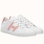 Hermes Men's Avantage Sneakers In White/Orange Calfskin JM321XZ90