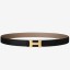 Hermes Mini Constance 24mm Reversible Belt Black/Taupe JM1403xJ94
