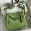 Hermes Mini Lindy Handmade Bag In Vert Cypres Clemence Leather JM1704de71