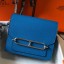 Hermes Mini Sac Roulis 18cm Bag In Blue Hydra Evercolor Calfskin JM242uU16