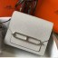 Hermes Mini Sac Roulis 18cm Bag In Pearl Grey Evercolor Calfskin JM1892vX95