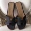 Hermes Oran Sandals In Black Epsom Leather JM1376vF44