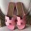 Hermes Oran Sandals In Pink Epsom Leather JM225Wc12