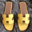 Hermes Oran Sandals In Yellow Swift Leather JM293zR31