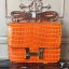 Hermes Orange Constance MM 24cm Crocodile Bag JM1214yH13