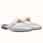 Hermes Oz Mules In Silver Metallic Calfskin JM1666rf73