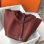 Hermes Picotin Lock 18 Bag In Bordeaux Clemence Leather JM482vF44