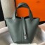 Hermes Picotin Lock 18 Bag In Vert Amande Clemence Leather JM473NR41
