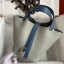 Hermes Picotin Lock 18 Bicolor Handmade Bag in Gris Mouette and Blue Agate Swift Leather JM152QT69
