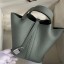 Hermes Picotin Lock 18 Handmade Bag in Vert Amande Clemence Leather JM1629uZ84